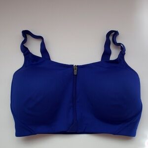 Zip Front Royal Blue Sports Bra All in Motion